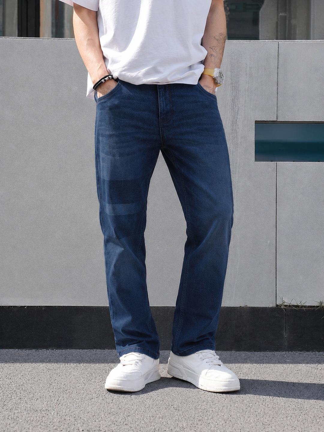 The Indian Garage Co Men Slim Straight Fit Jeans - Image 1