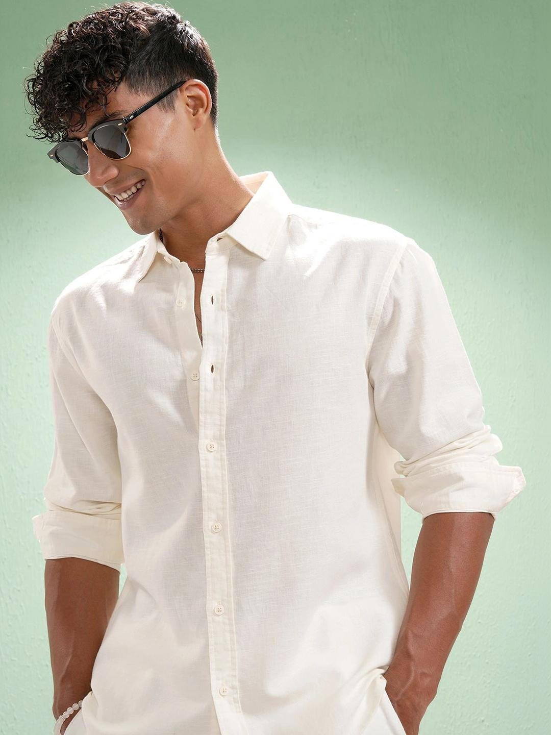 Highlander Men Cotton Linen Casual Shirt - Image 1