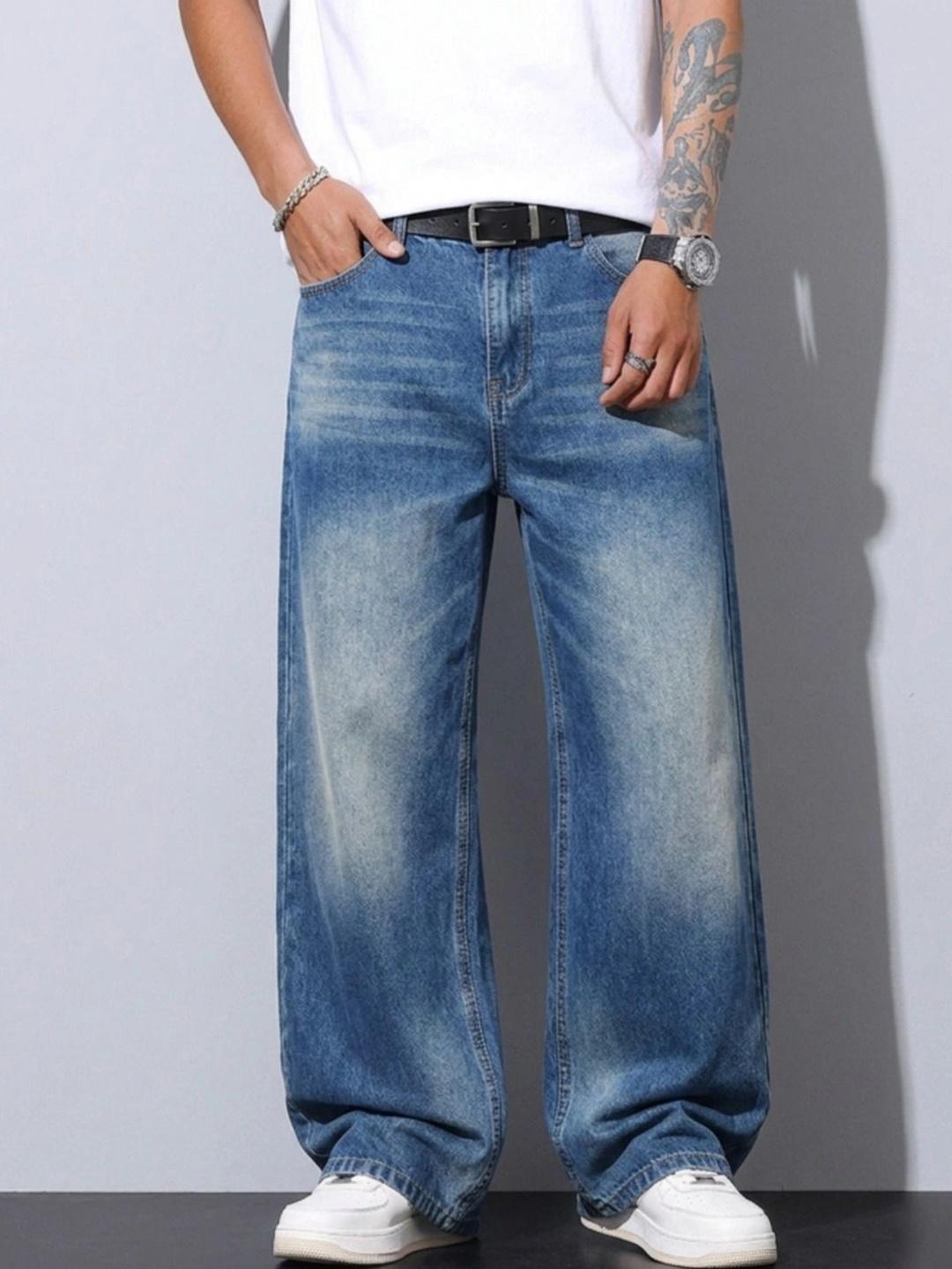 Off Duty India Men Mid-Rise Low Distress Heavy Fade Jeans