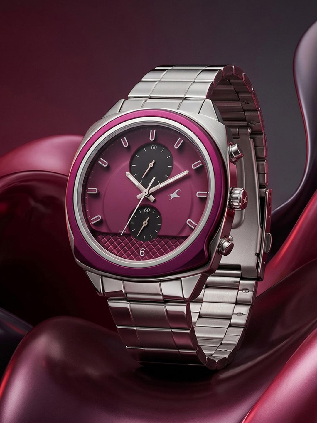 Fastrack Guys Gelato Analog Plum Dial Watch - 3344KM02 - Image 1
