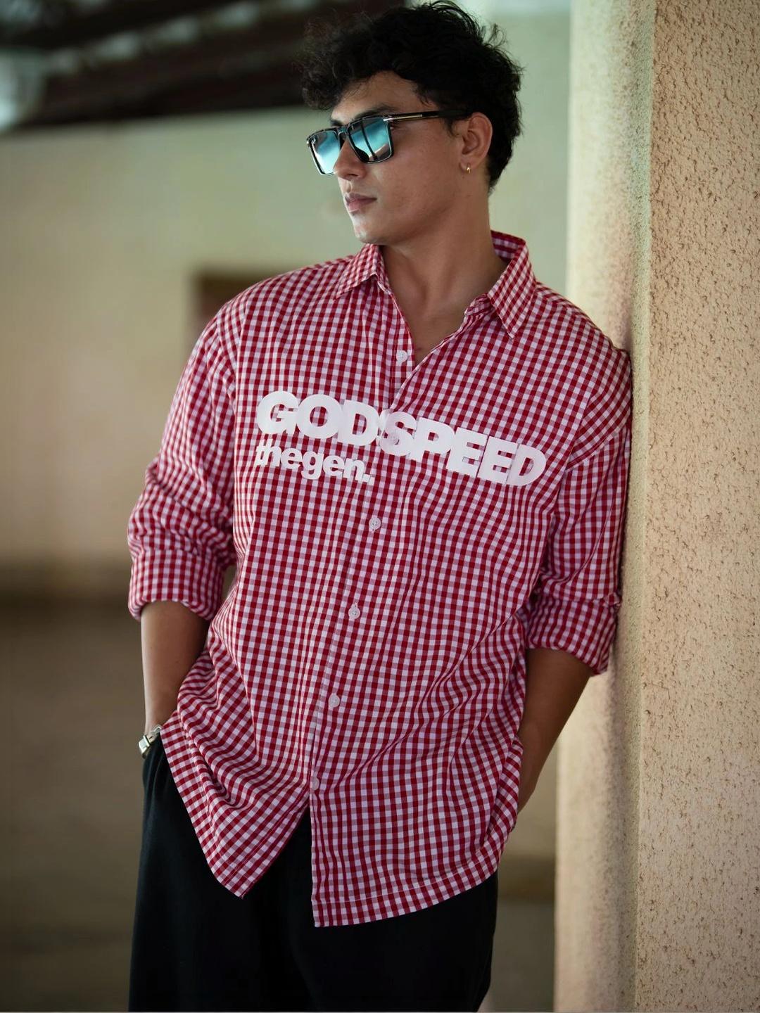 Powerlook Men Gingham Checks Casual Shirt - Image 1