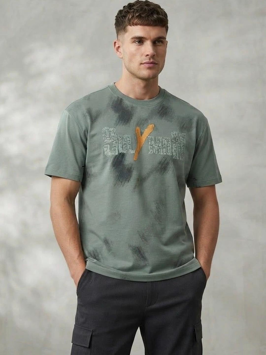 Buy BIGCAPS Men Typography Printed T-Shirt - Tshirts for Men