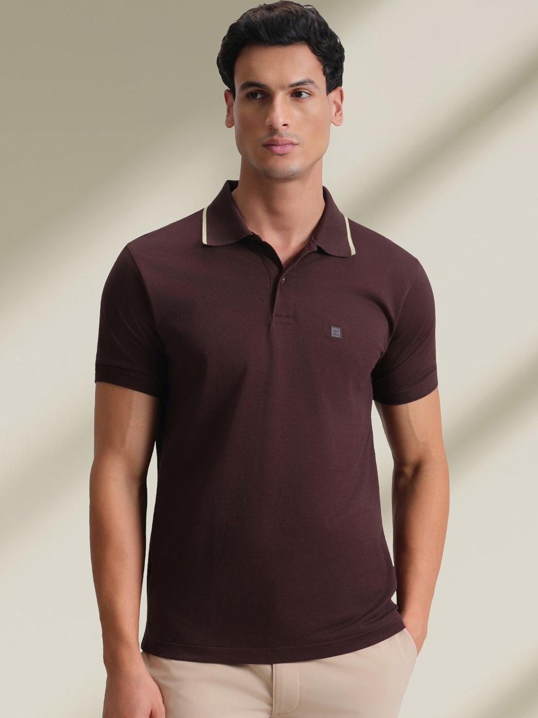 Buy XYXX Men Apex Mercerized Pique Solid Front Stripe Collar Polo