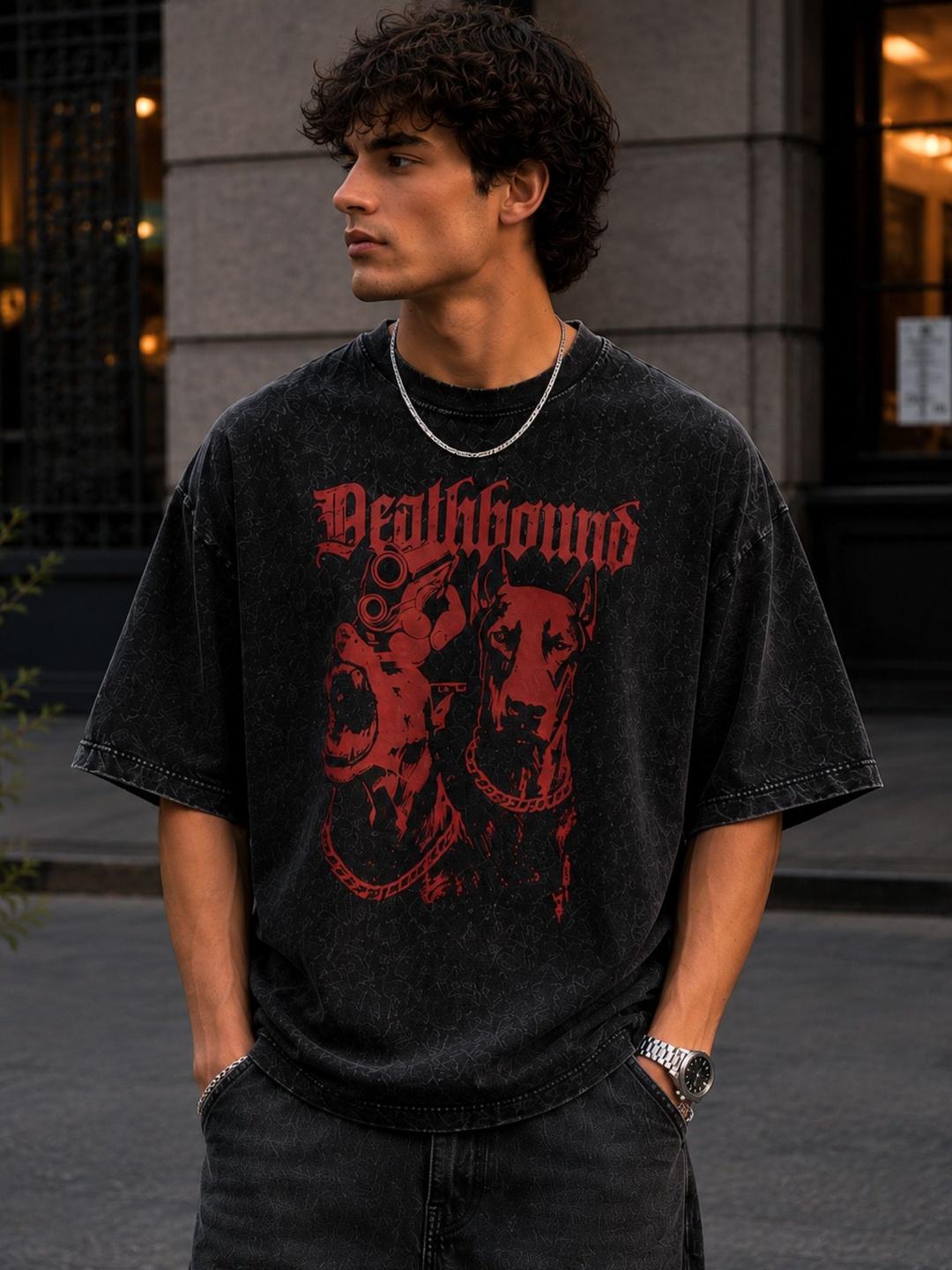 Buy MADSTO Men Printed Drop-Shoulder Sleeves T-shirt - Tshirts for