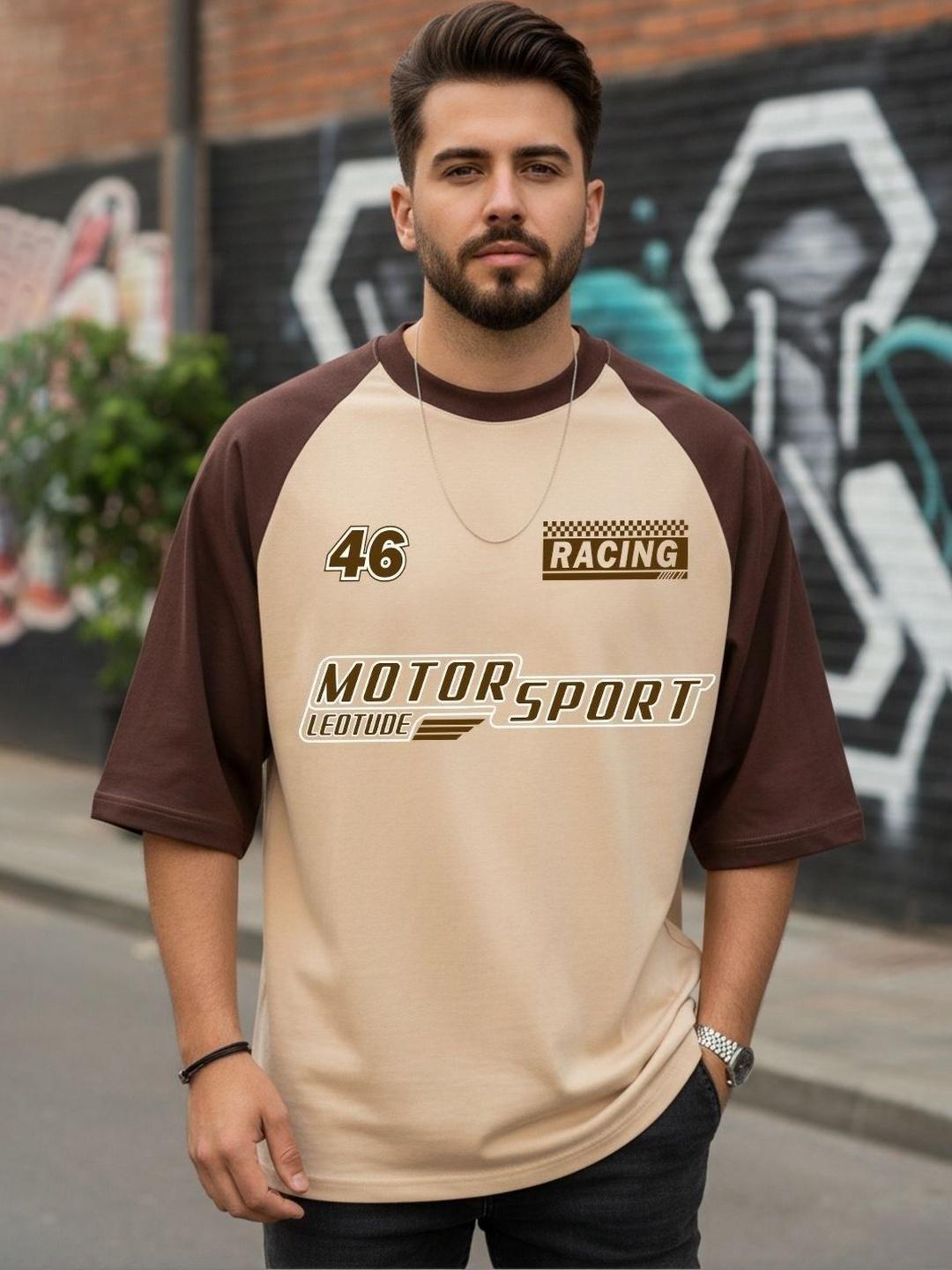 Leotude Typography Printed Oversized T-shirt