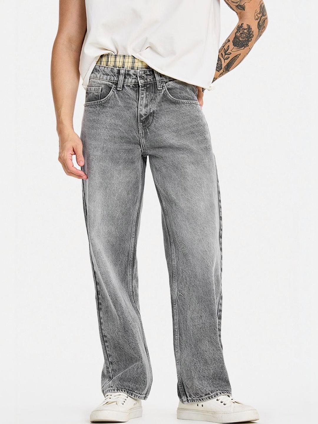 Snitch Grey Mid-Rise Relaxed Fit Jeans - Image 1