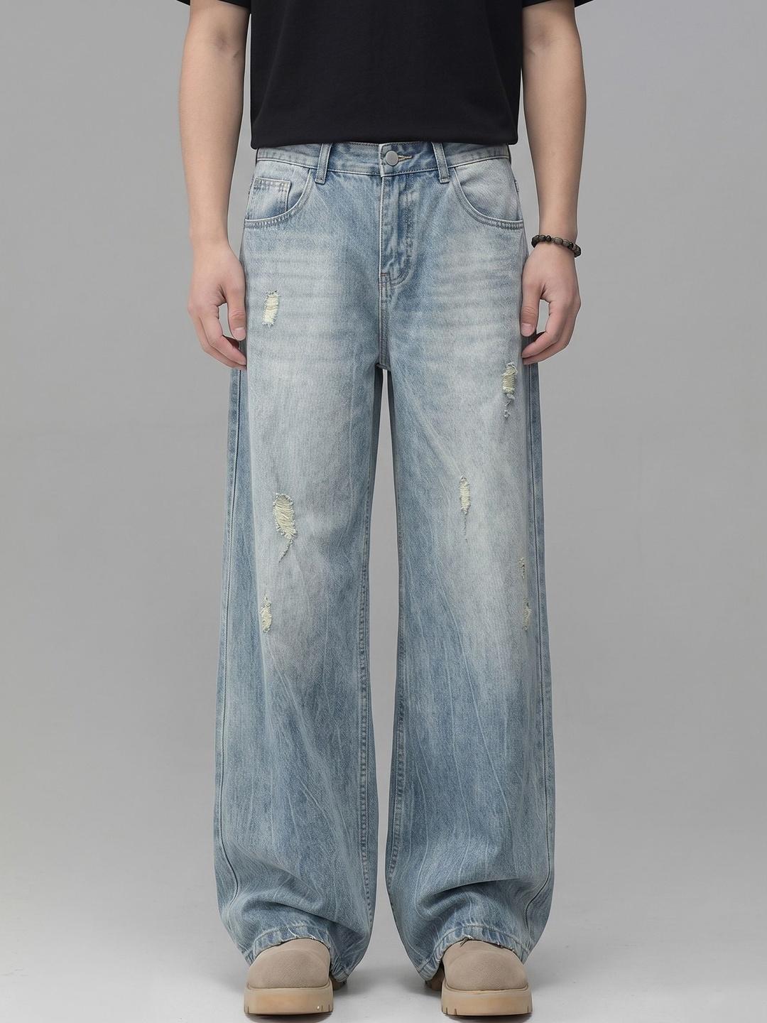 Andrew Hill Men Wide Leg Mid-Rise Jeans - Image 1