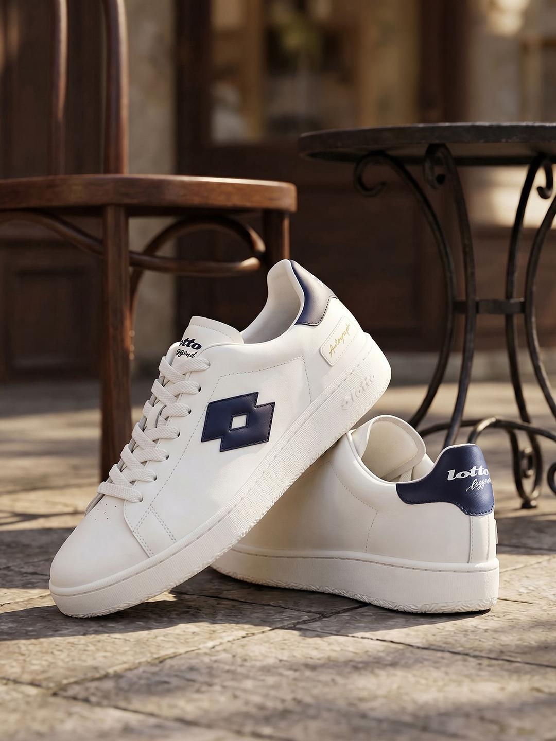 Lotto Men Autograph OG White Leather Sneakers - Image 1