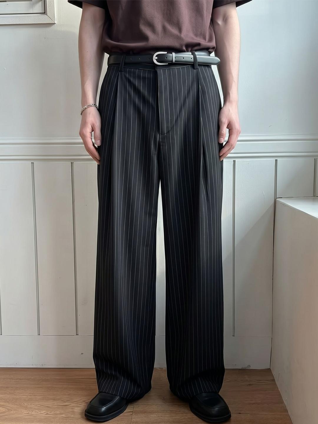 StyleCast x Revolte Men Striped Loose Fit Trousers - Image 1