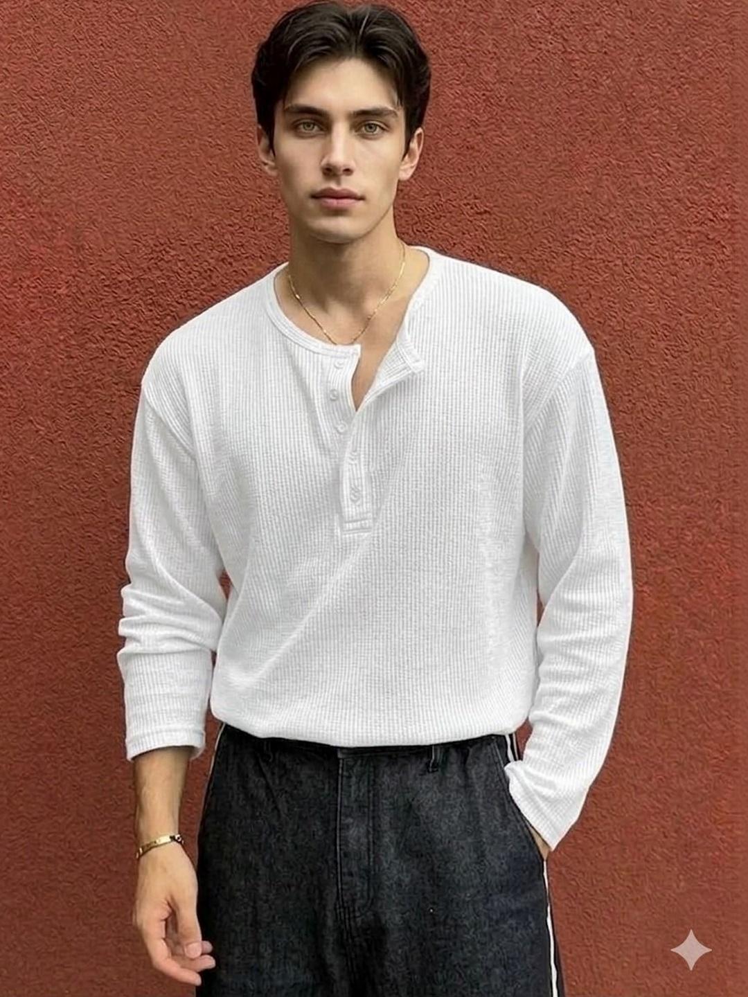 Netclick Men Henley Neck T-shirt - Image 1