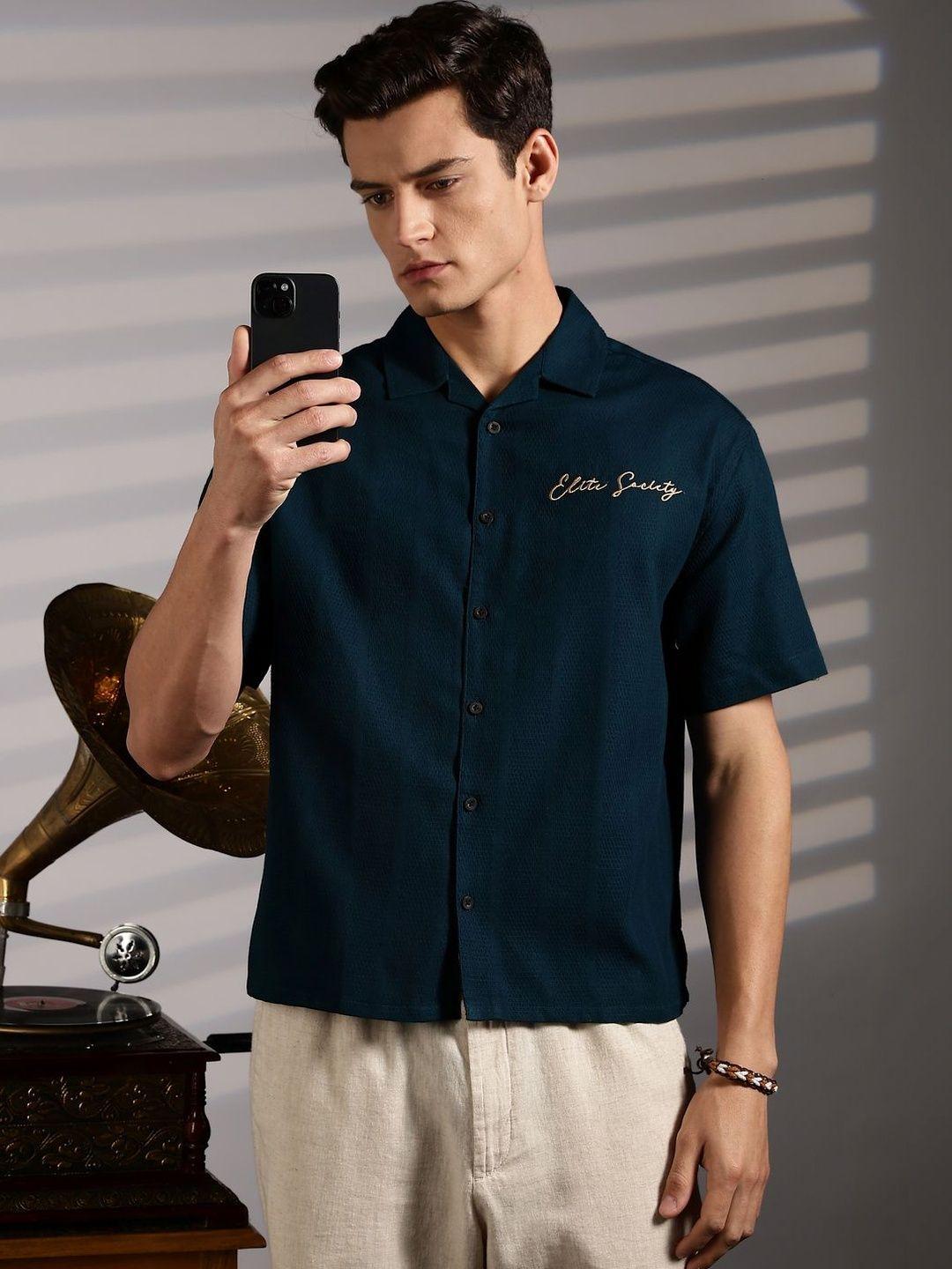 Eszett Elite Society Cuban Collar Cotton Shirt
