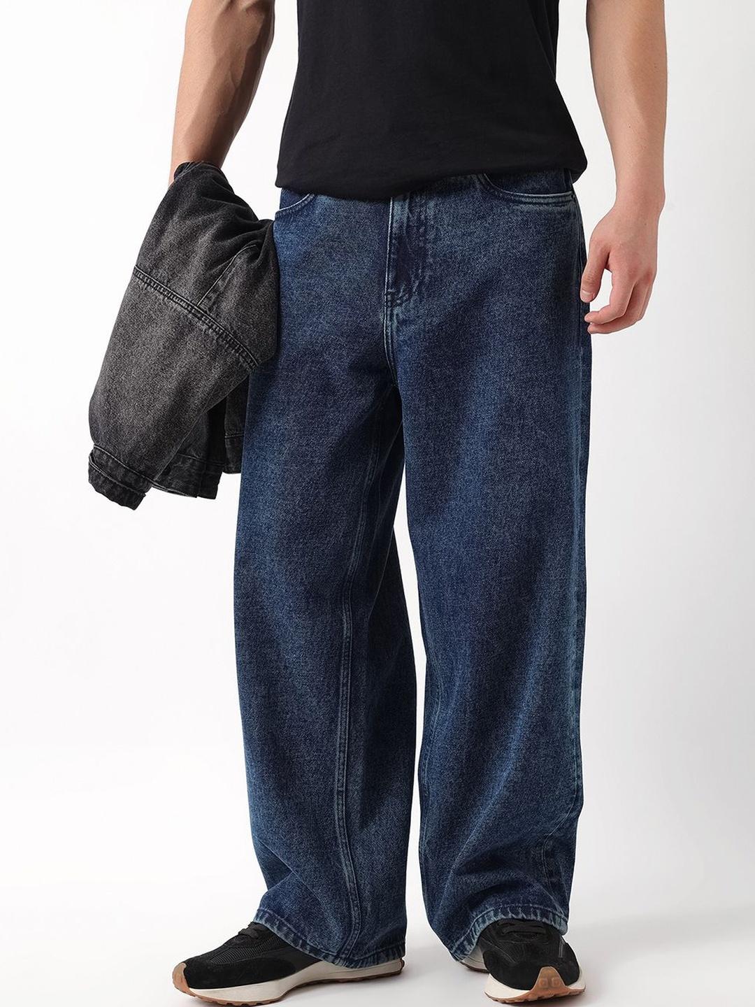 THE BEAR HOUSE Men Super Baggy Fit Mid-Rise Jeans - Image 1