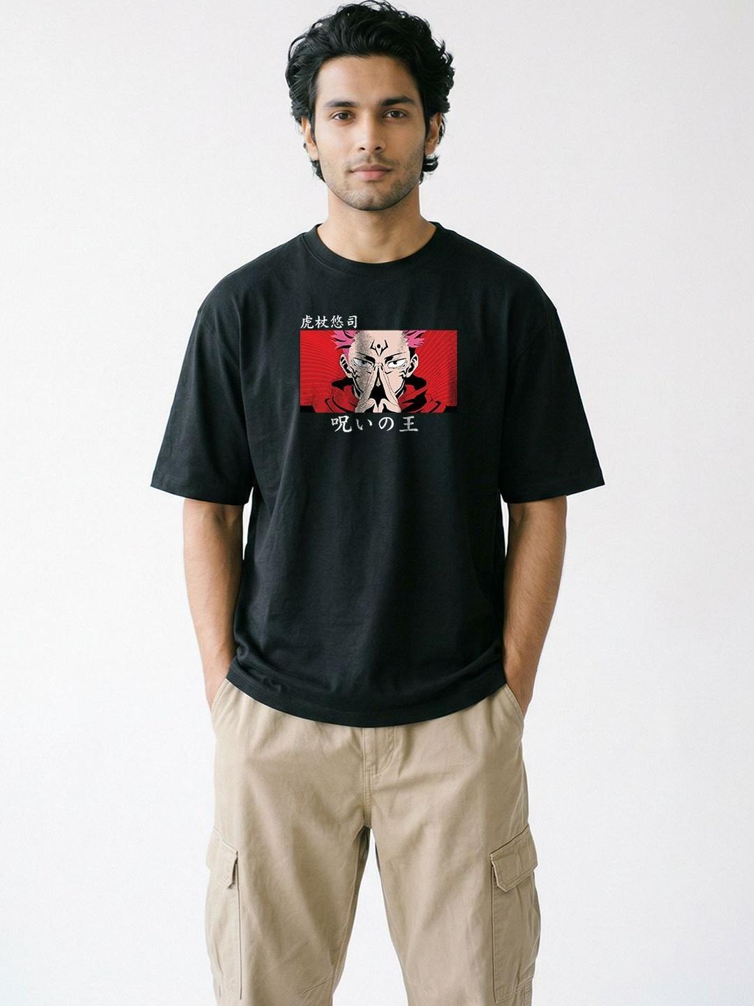 Buy Crazymonk Roymen Sukuna Anime Printed Drop-Shoulder Sleeves