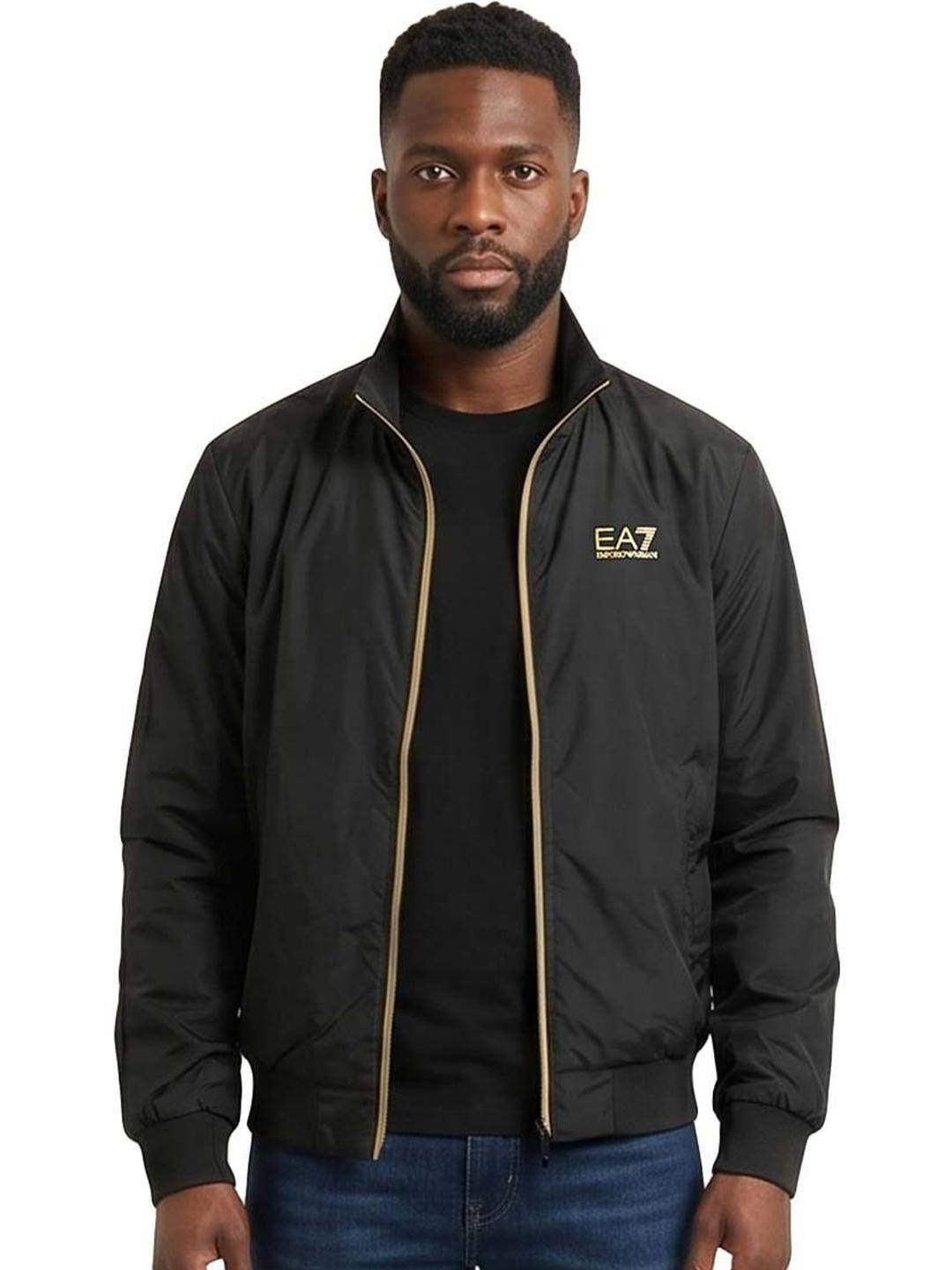 EA7 EMPORIO ARMANI MA-1 ジャケット XXL Y2K Buy EA7 Emporio Armani Black Mock Collar Jacket - Jackets for Men