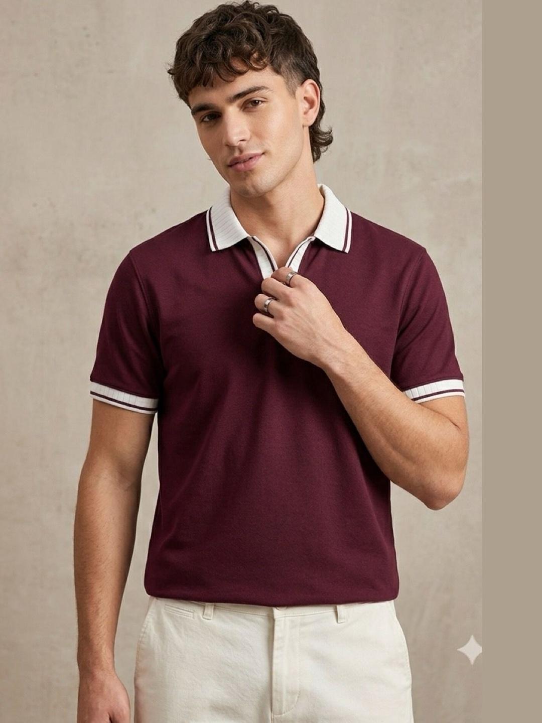 Steve Status Men Polo Collar T-shirt - Image 1