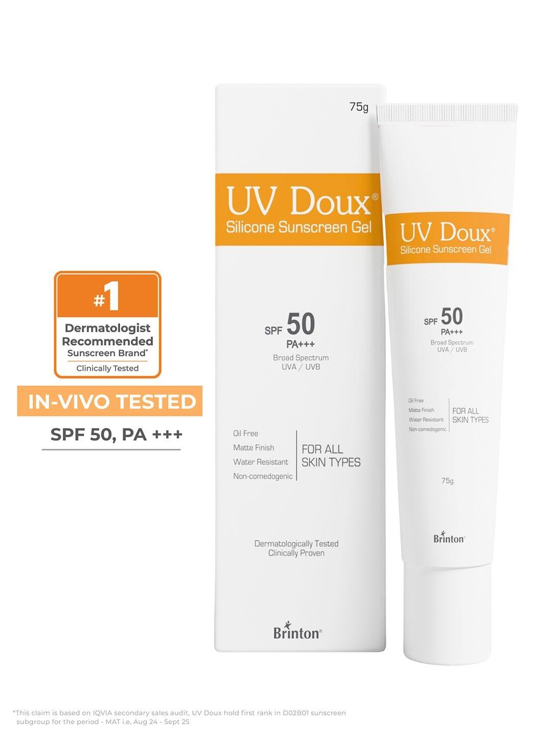 Brinton UV Doux Silicone Sunscreen Gel SPF 50 PA+++ 75g - Image 1