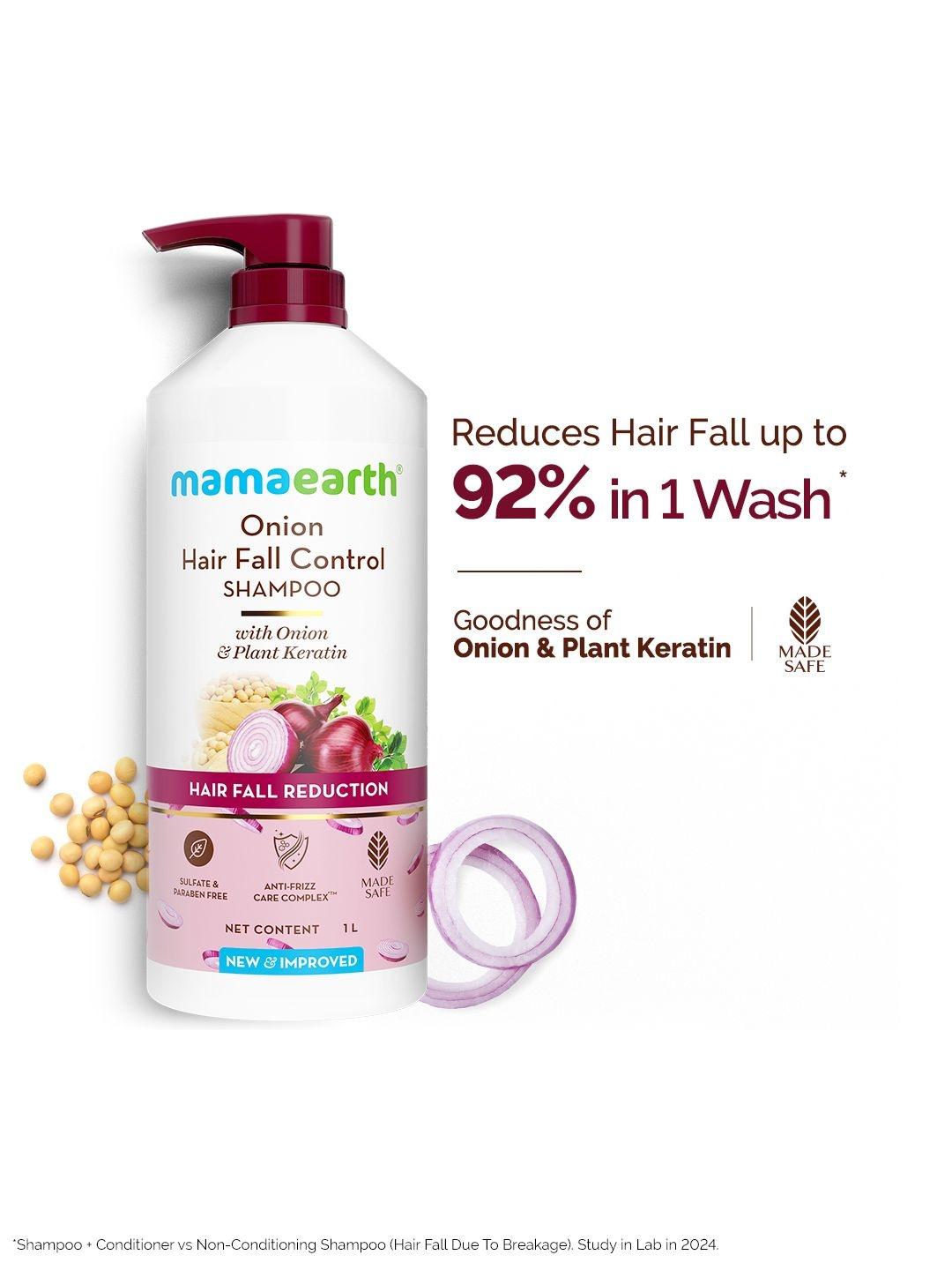Mamaearth Onion Shampoo for Hair Growth 1L - Image 1