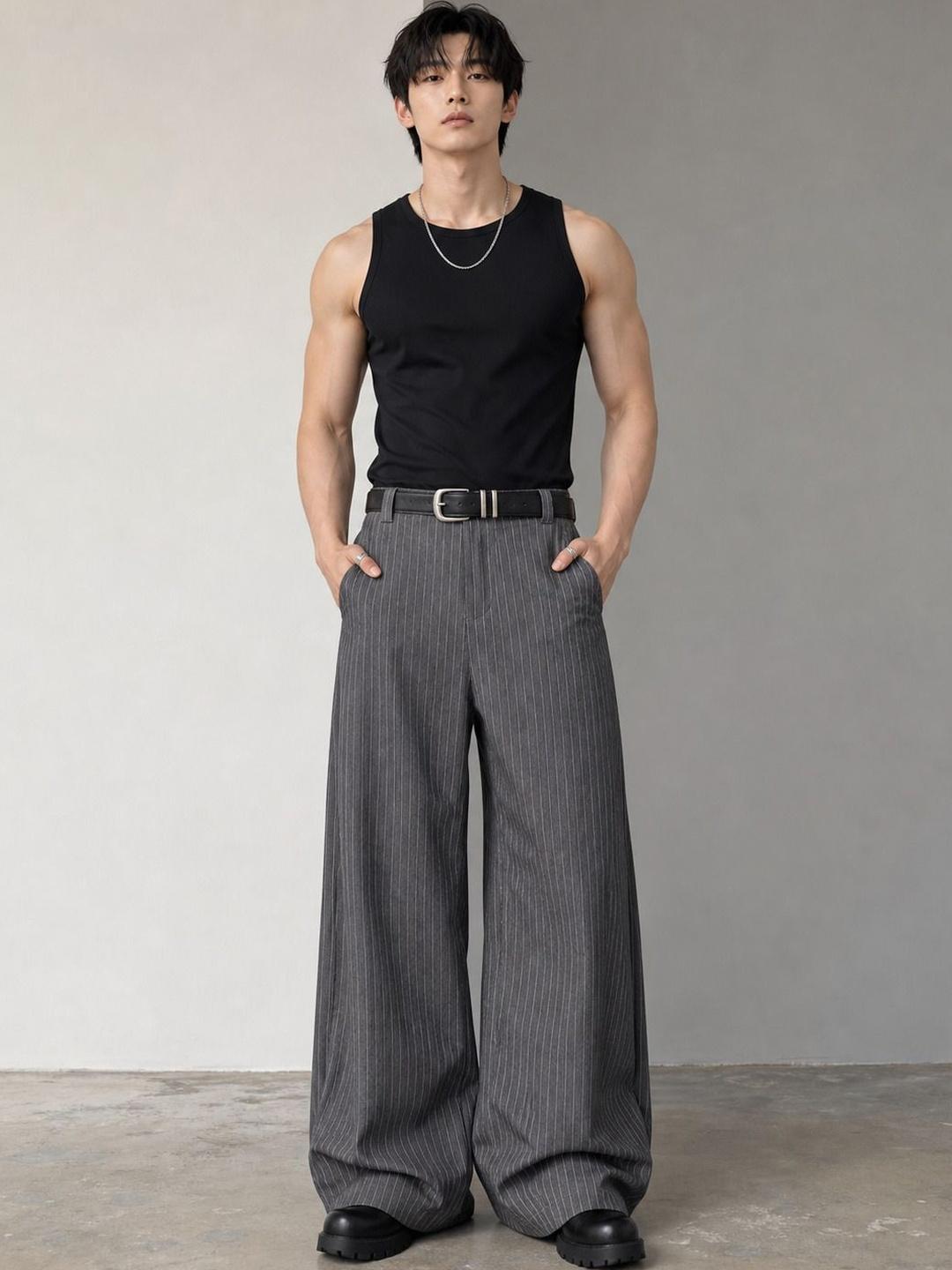 ATELIER REBEL Men Loose Fit Trousers - Image 1