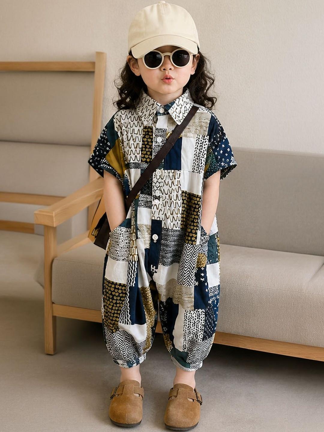 Xsole Girls Printed Basic Jumpsuit - Image 1