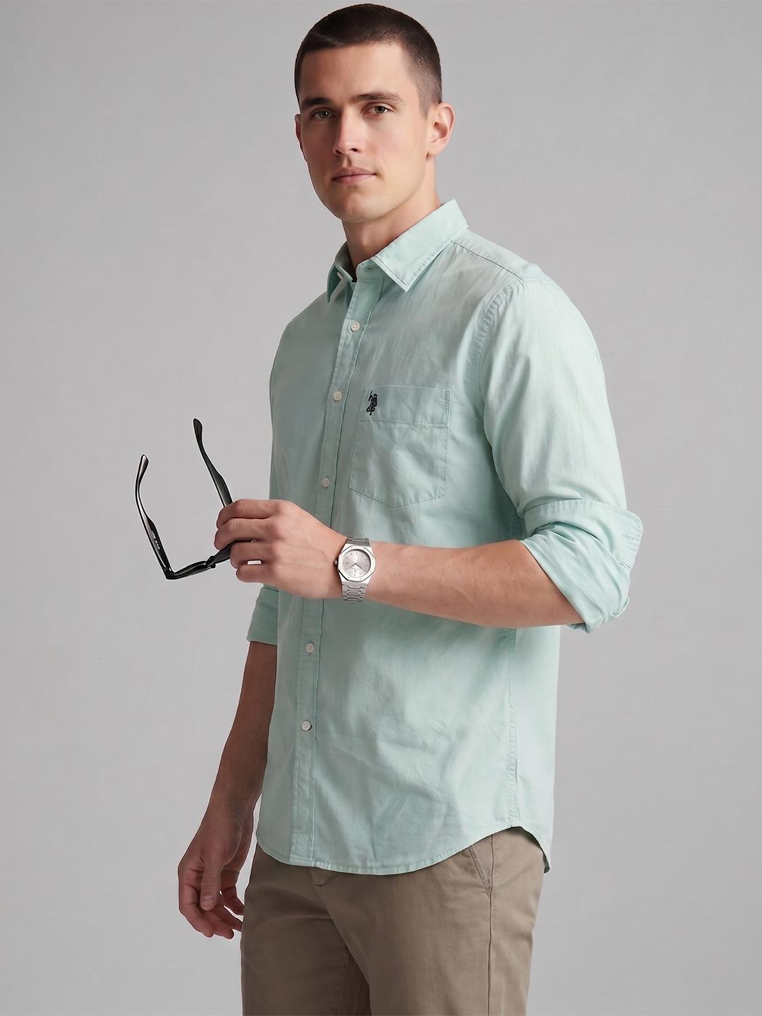 U.S. Polo Assn. Tailored Fit Pure Cotton Casual Shirt - Image 1