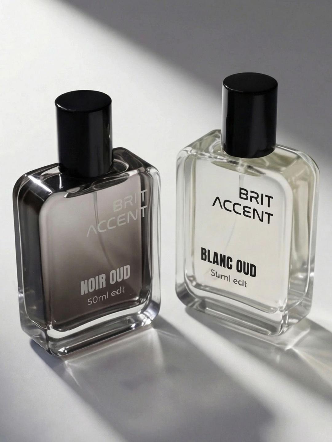 BRIT ACCENT Set Of 2 Blanc Oud & Noir Oud Long Lasting Eau de Toilette - 50 ml Each - Image 1