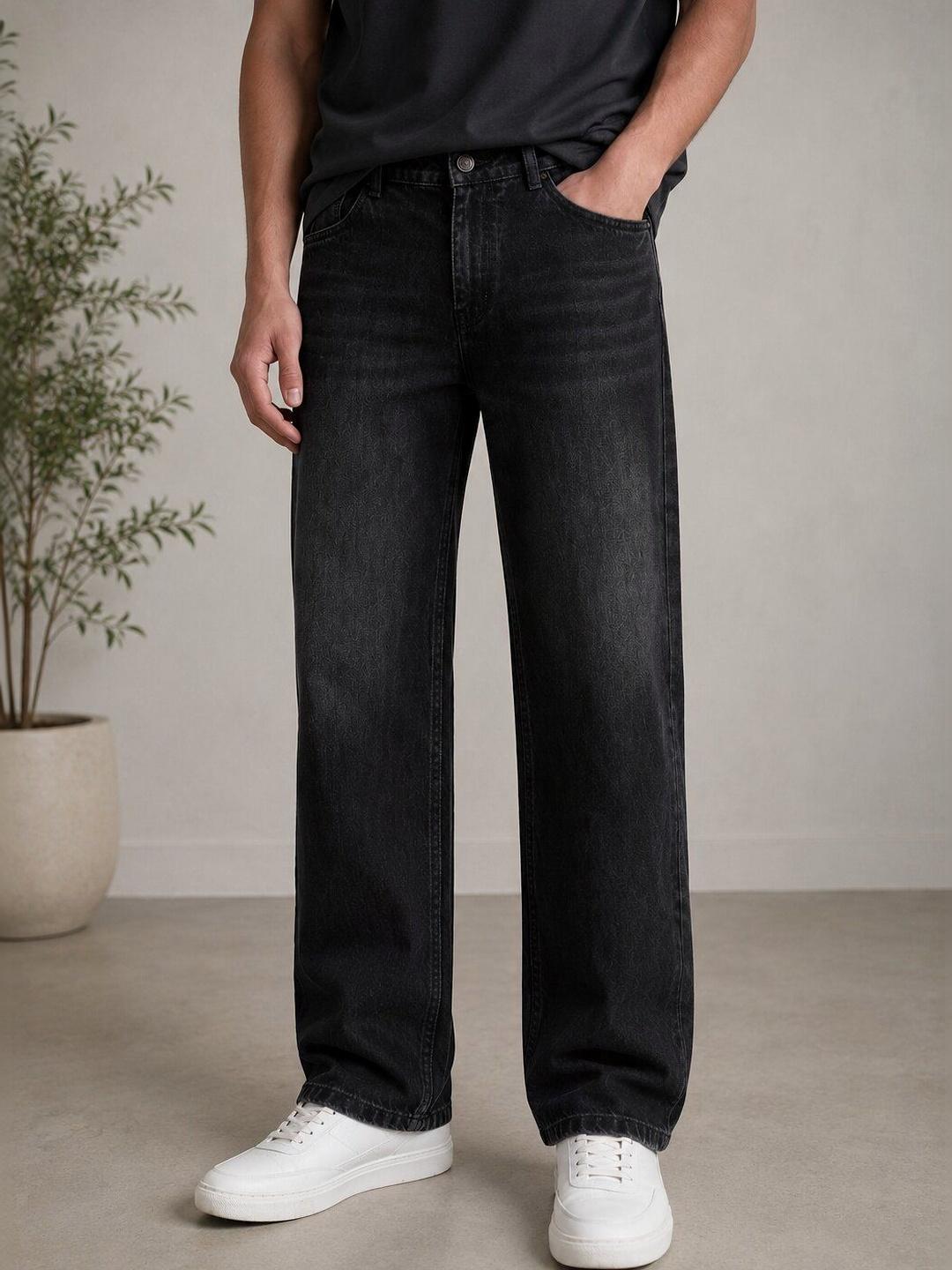 Encrypt Men Charcoal Black Mid-Rise Jeans - Image 1