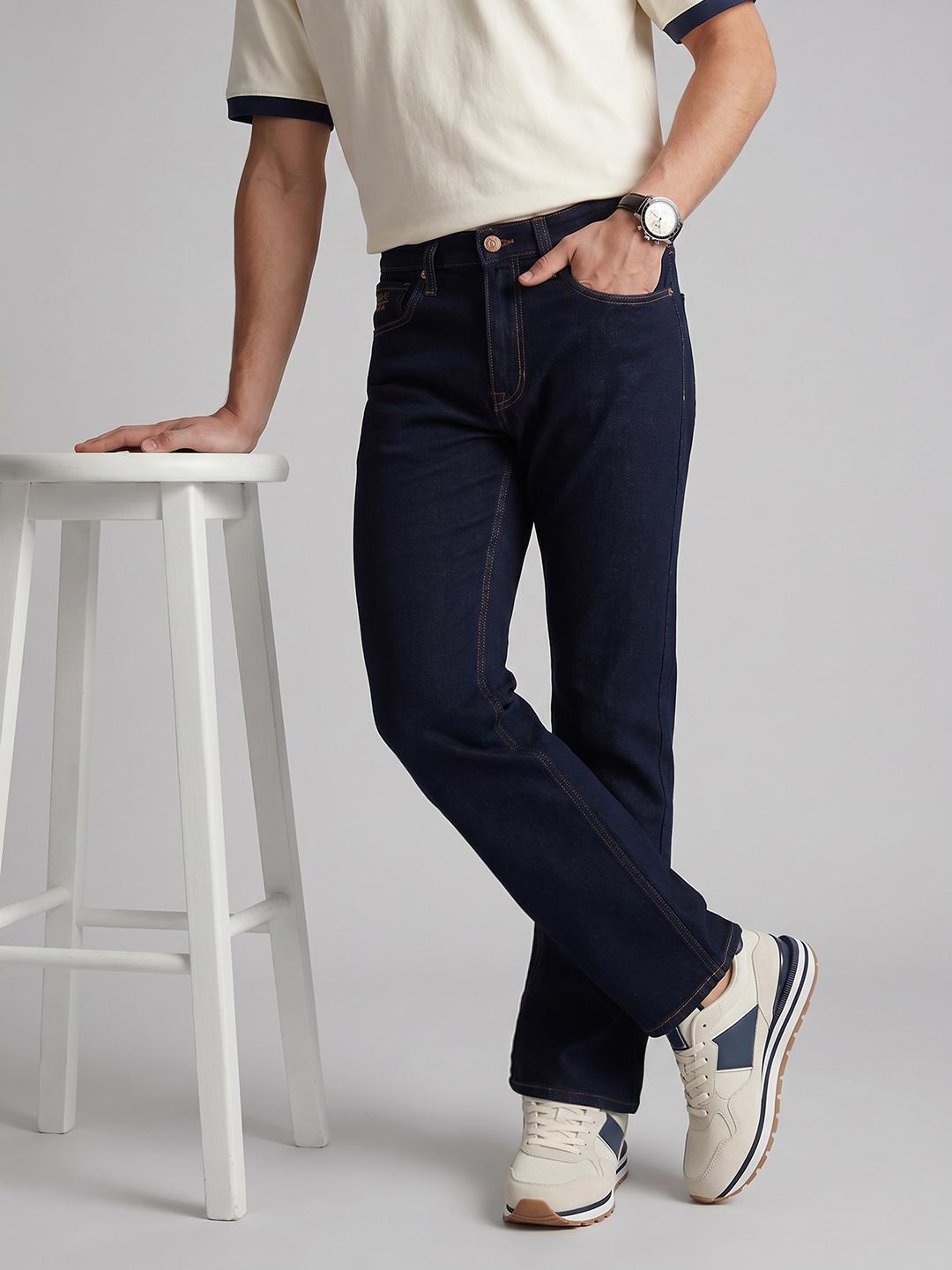 U.S. Polo Assn. Denim Co. Men Connor Bootcut Stretchable Jeans (Blue)