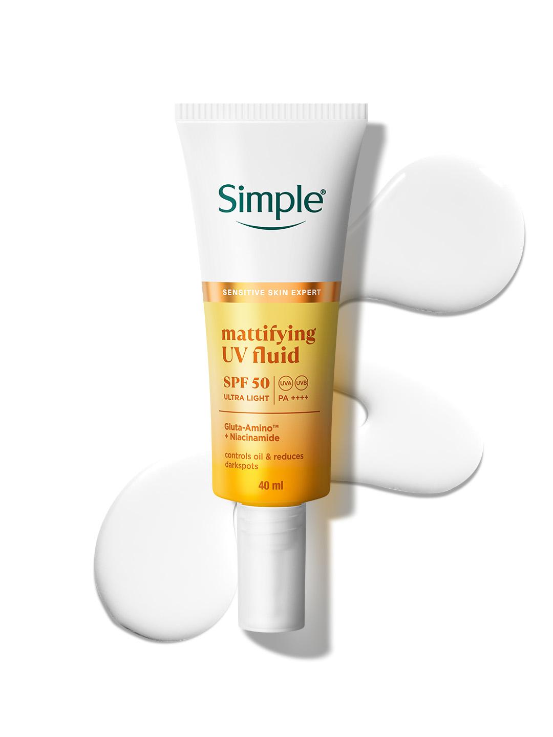 Simple Mattifying UV Fluid SPF 50 PA++++ Sunscreen with Niacinamide - Image 1