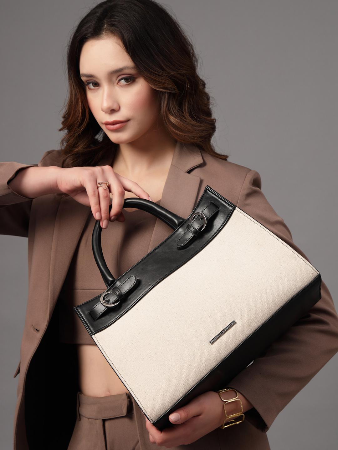French Connection Colourblocked Structured Handheld Bag - Image 1