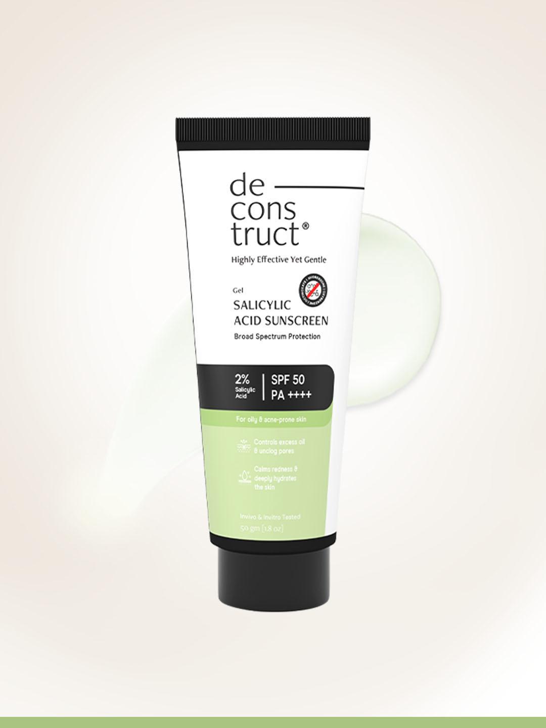 deconstruct 2% Salicylic Acid Gel Sunscreen SPF 50 PA++++ Anti-Acne - - Image 1