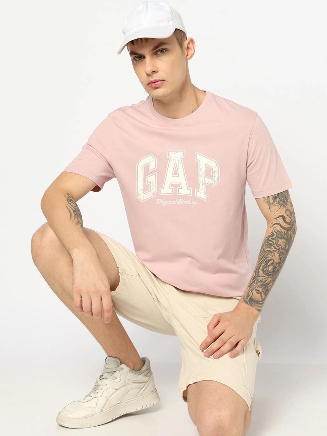 GAP Brand Logo Printed Pure Cotton Slim Fit T-shirt - Image 1