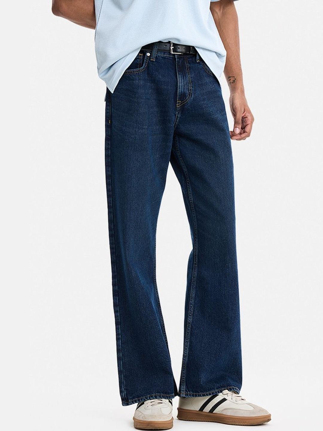 Snitch Blue Mid-Rise Flared Jeans
