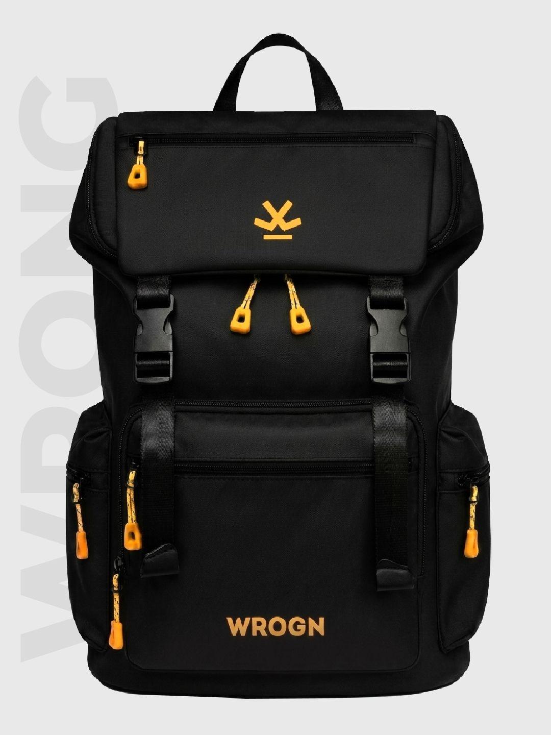WROGN Unisex Brand Logo Backpack with Anti-Theft