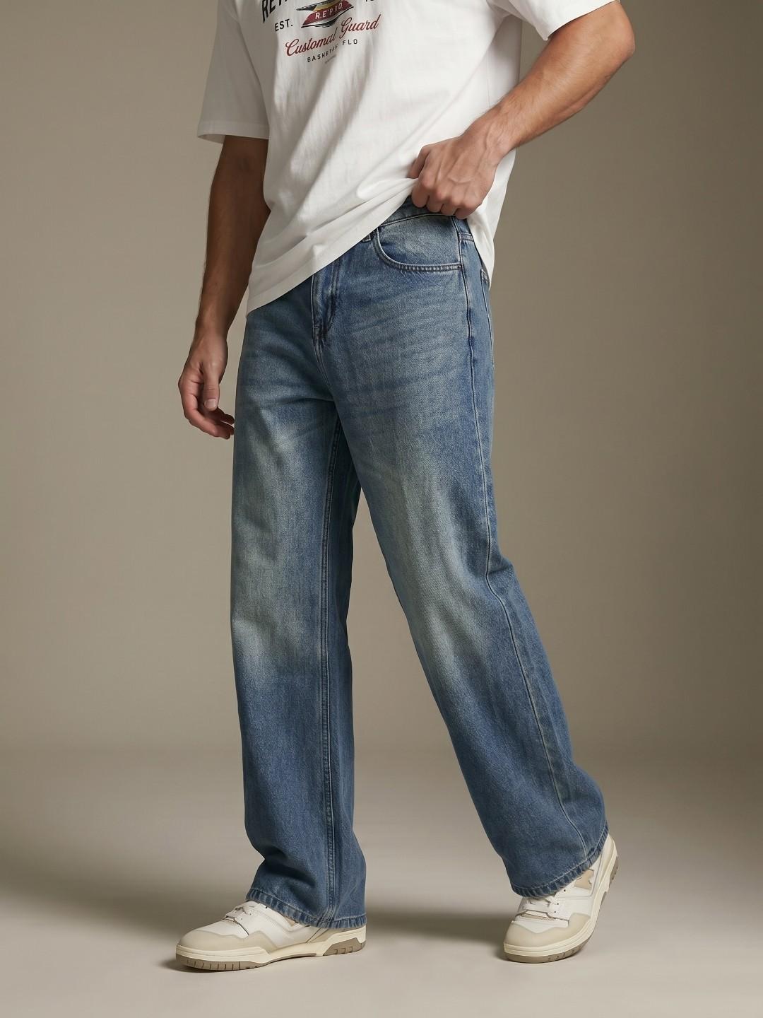 glitchez Men Mid-Rise Heavy Fade Jeans