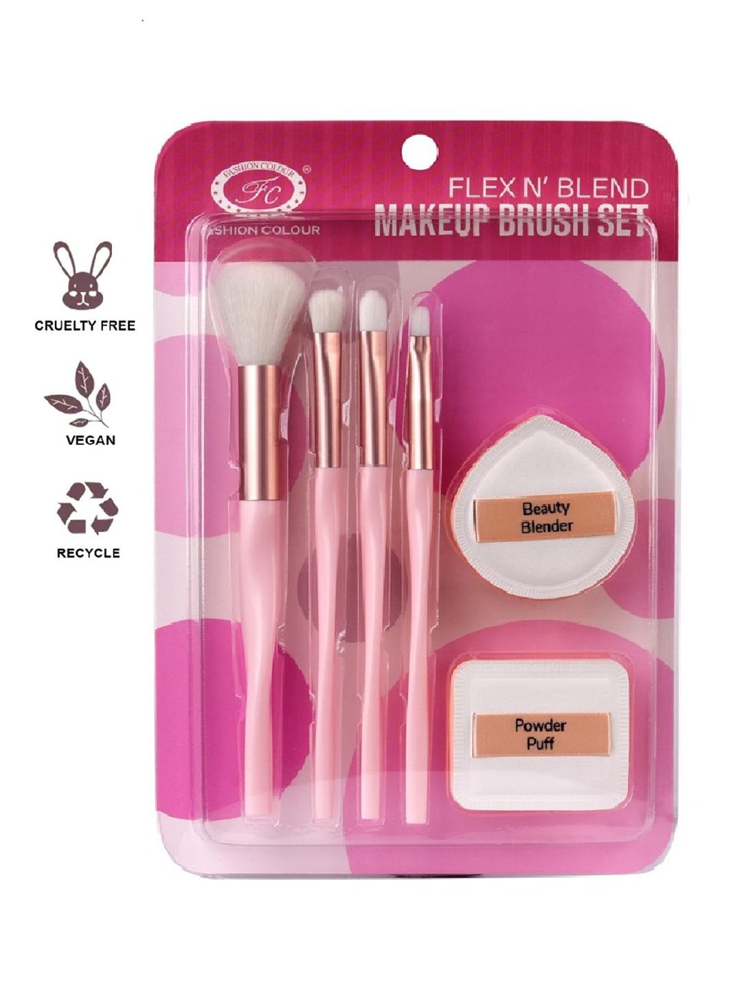Buy Fashion Colour Set of 6 Flex n Blend Makeup Brush & Puffs Set
