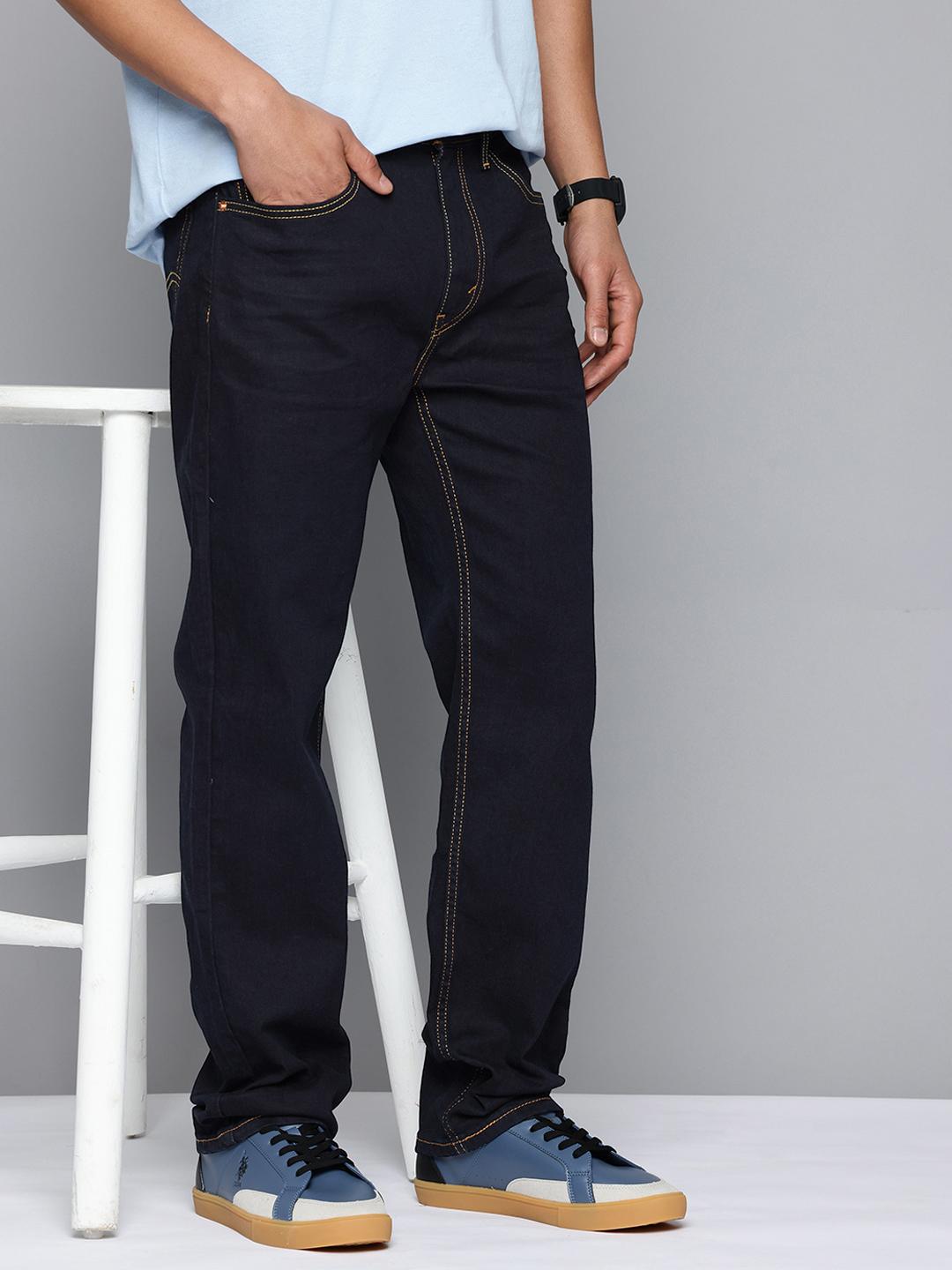 Levis Men 505 Straight Fit Mid-Rise Stretchable Jeans - Image 1