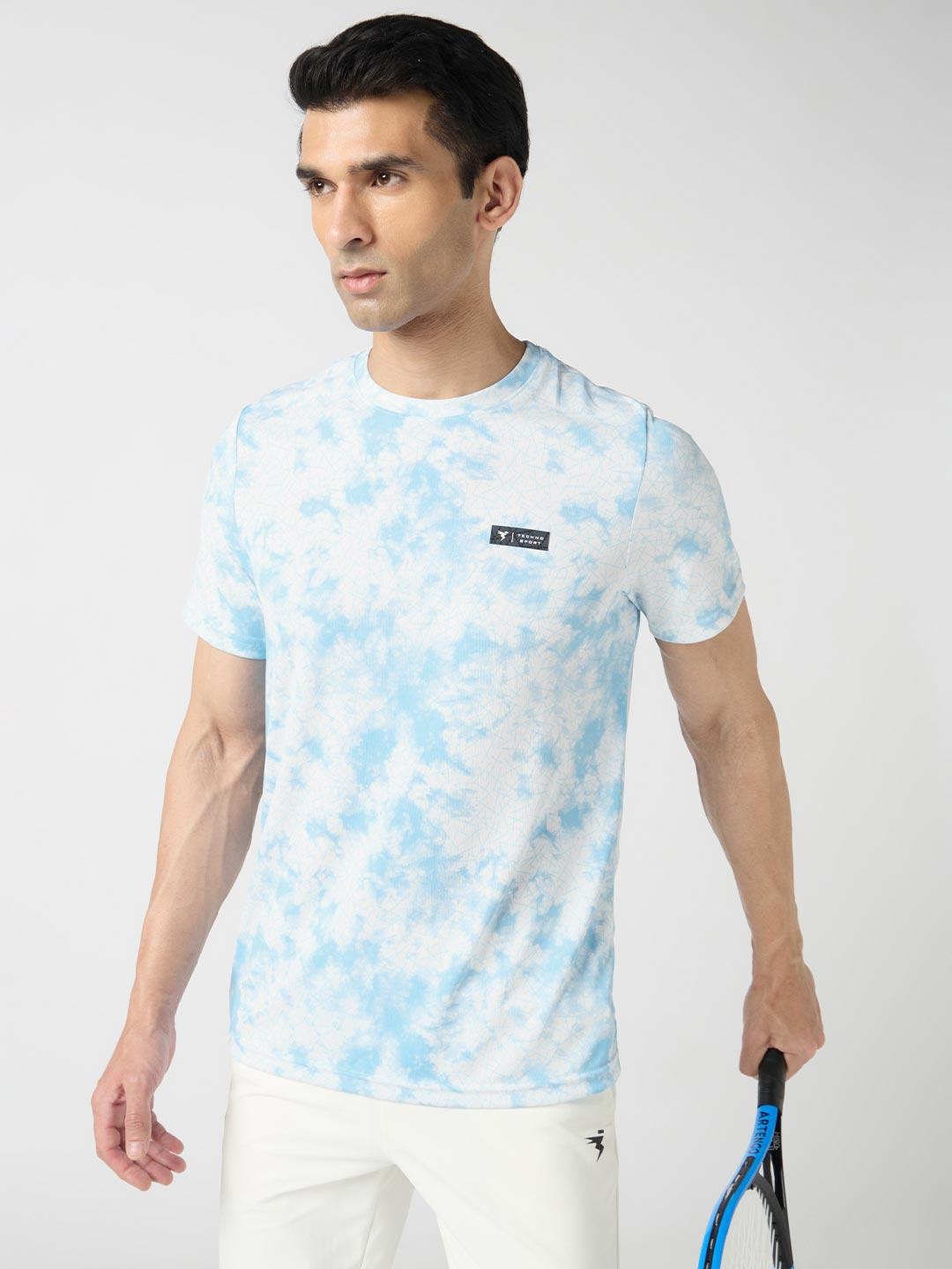 Buy Technosport Men UPF50 Tie and Dye Dyed Round Neck Slim Fit T