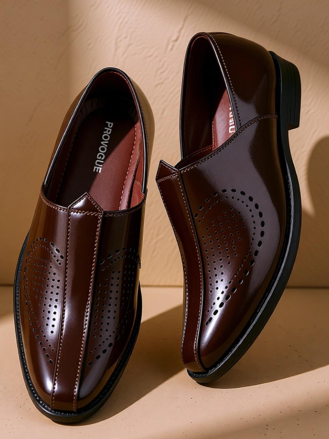 Provogue Men Slip-On Moisture Wicking Mojaris - Image 1