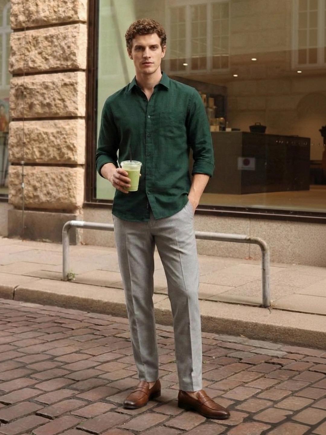 Roadster Men Solid Linen Casual Shirt - Image 1