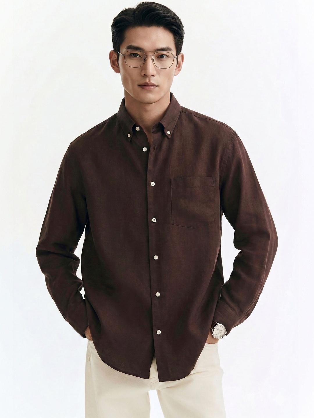 MISCHIEF MONKEY Linen Shirts for Men