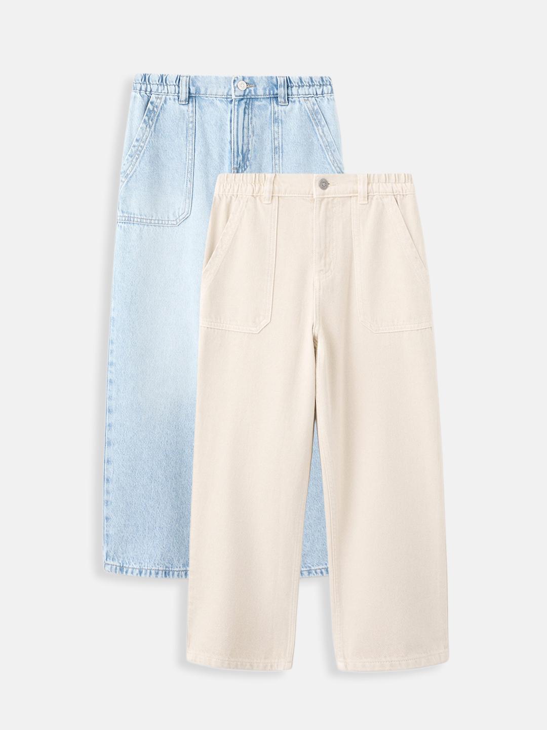 Mango Kids Boys 2-Pack Mid-Rise Heavy Fade Jeans Pack of 2 - Image 1