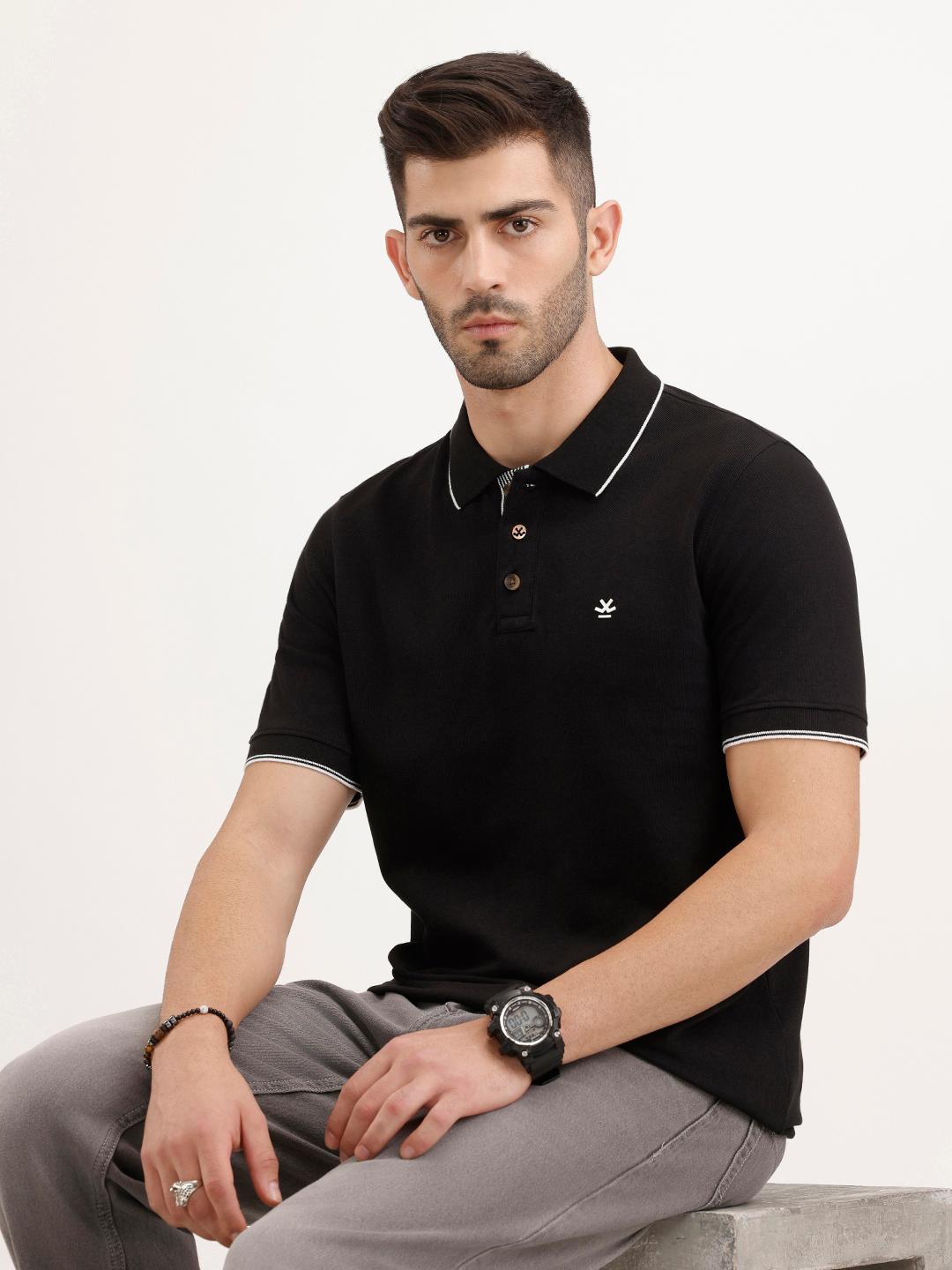 WROGN Polo Collar Cotton T-shirt