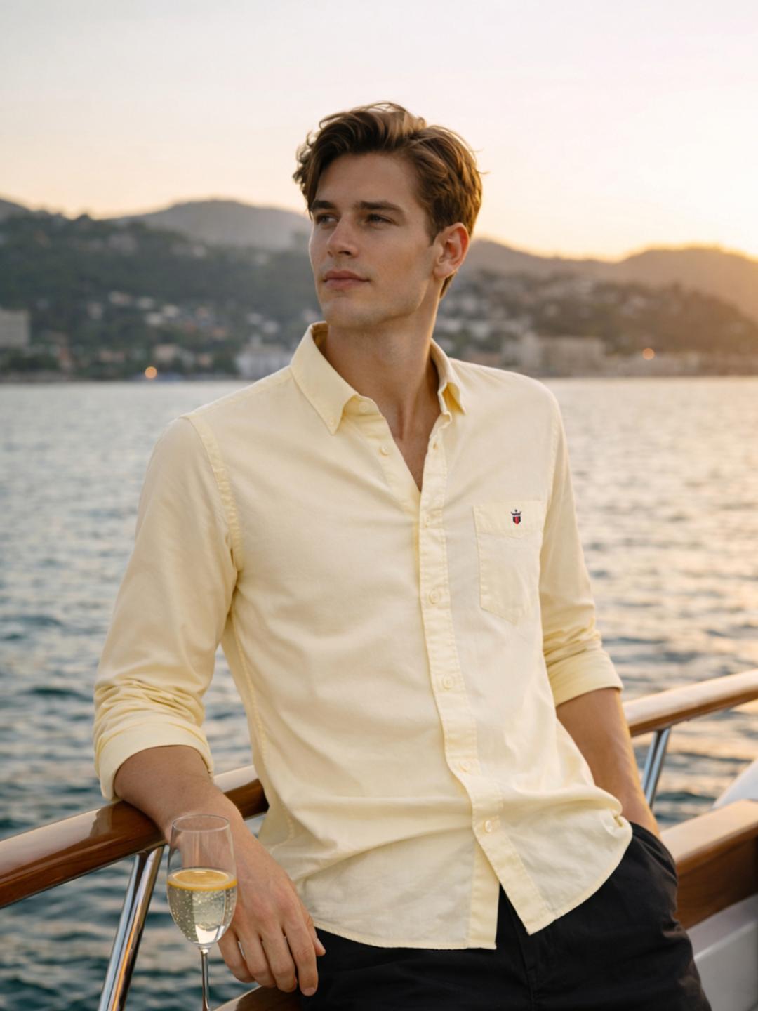 Louis Philippe Jeans Men Slim Fit Over Dyed Casual Shirt