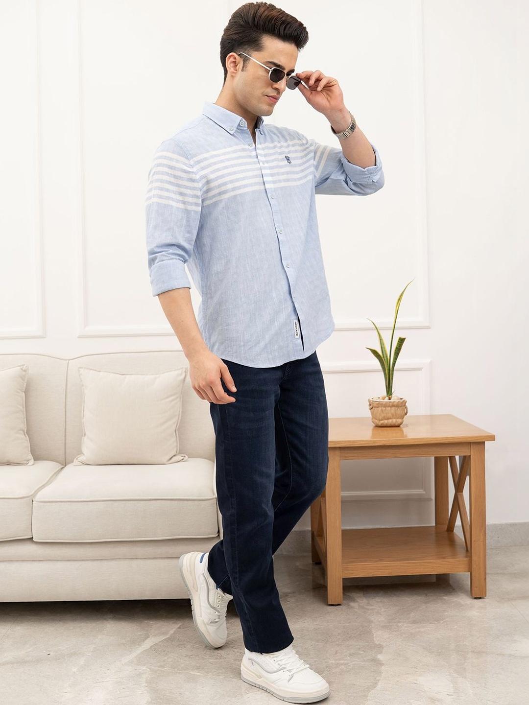 Buy Red Tape Men Horizontal Stripes Striped Casual Shirt - Shirts