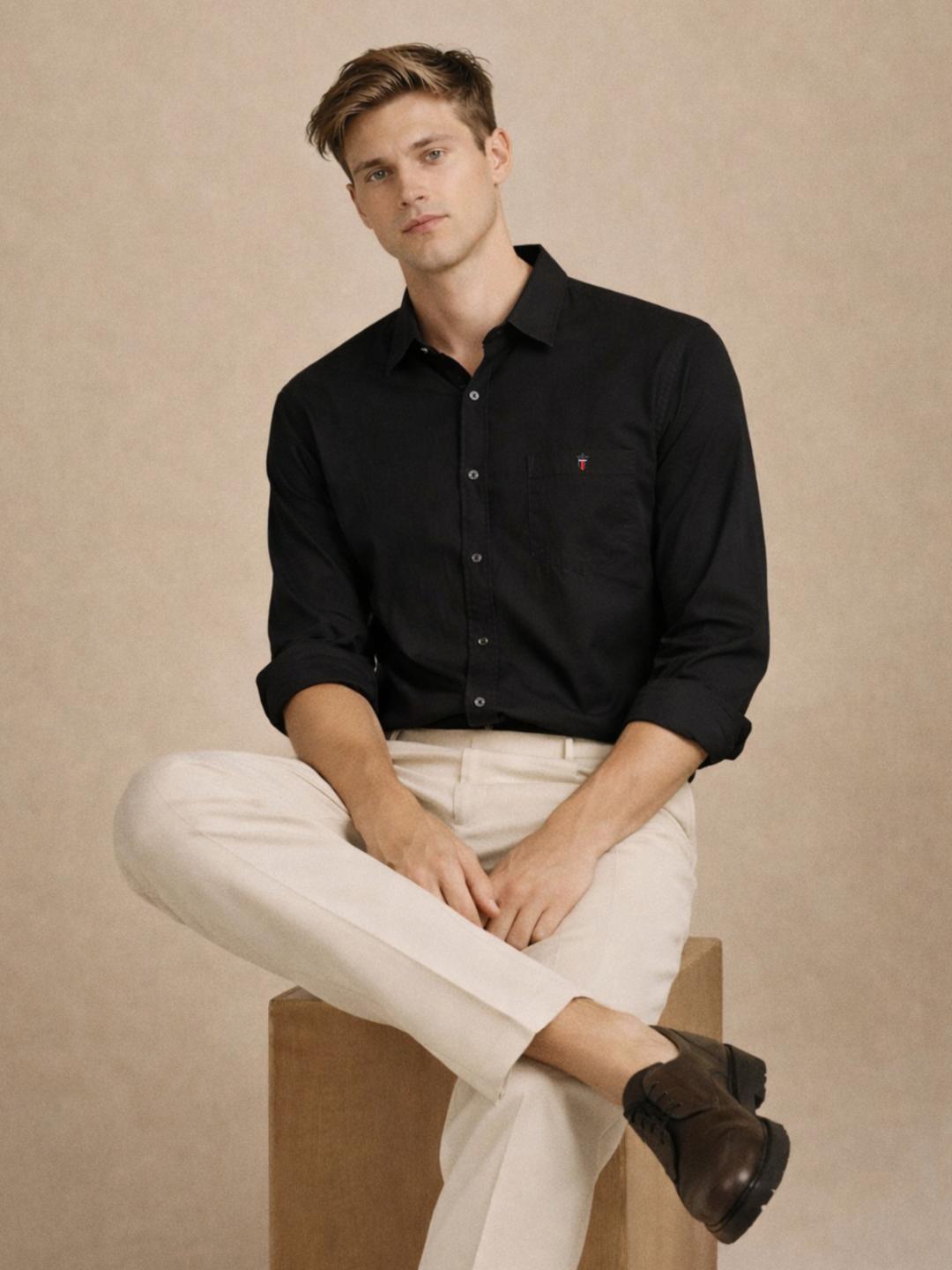 Louis Philippe Jeans Louis Philippe Men Slim Fit Premium Textured - Image 1