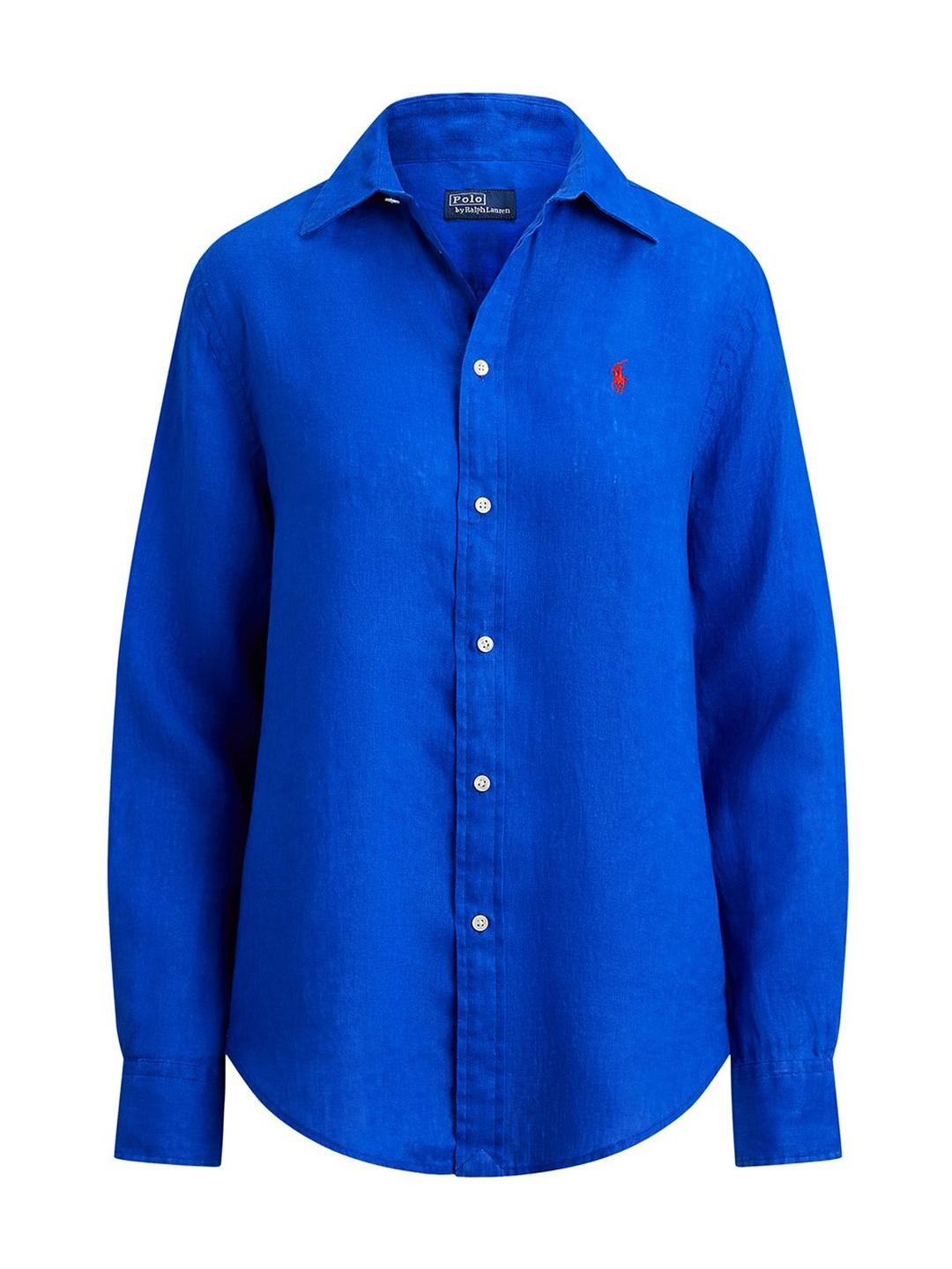 Buy Polo Ralph Lauren Women Blue Classic Fit Linen Shirts - Shirts