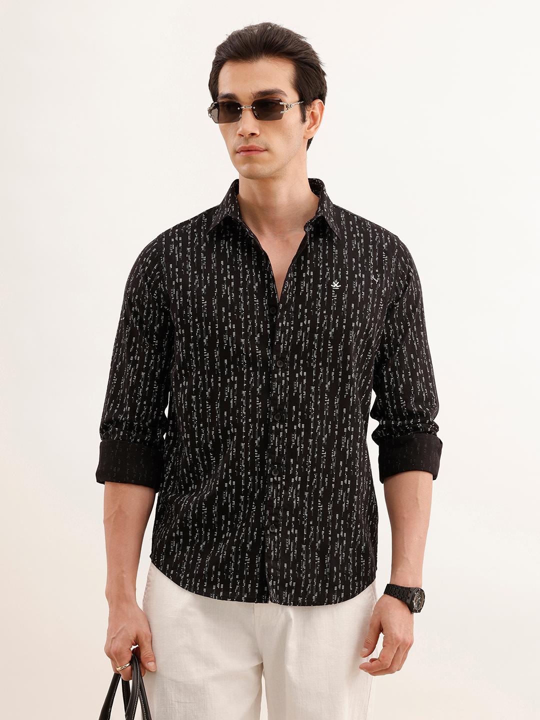 WROGN Geometric Printed Cotton Shirt - Image 1