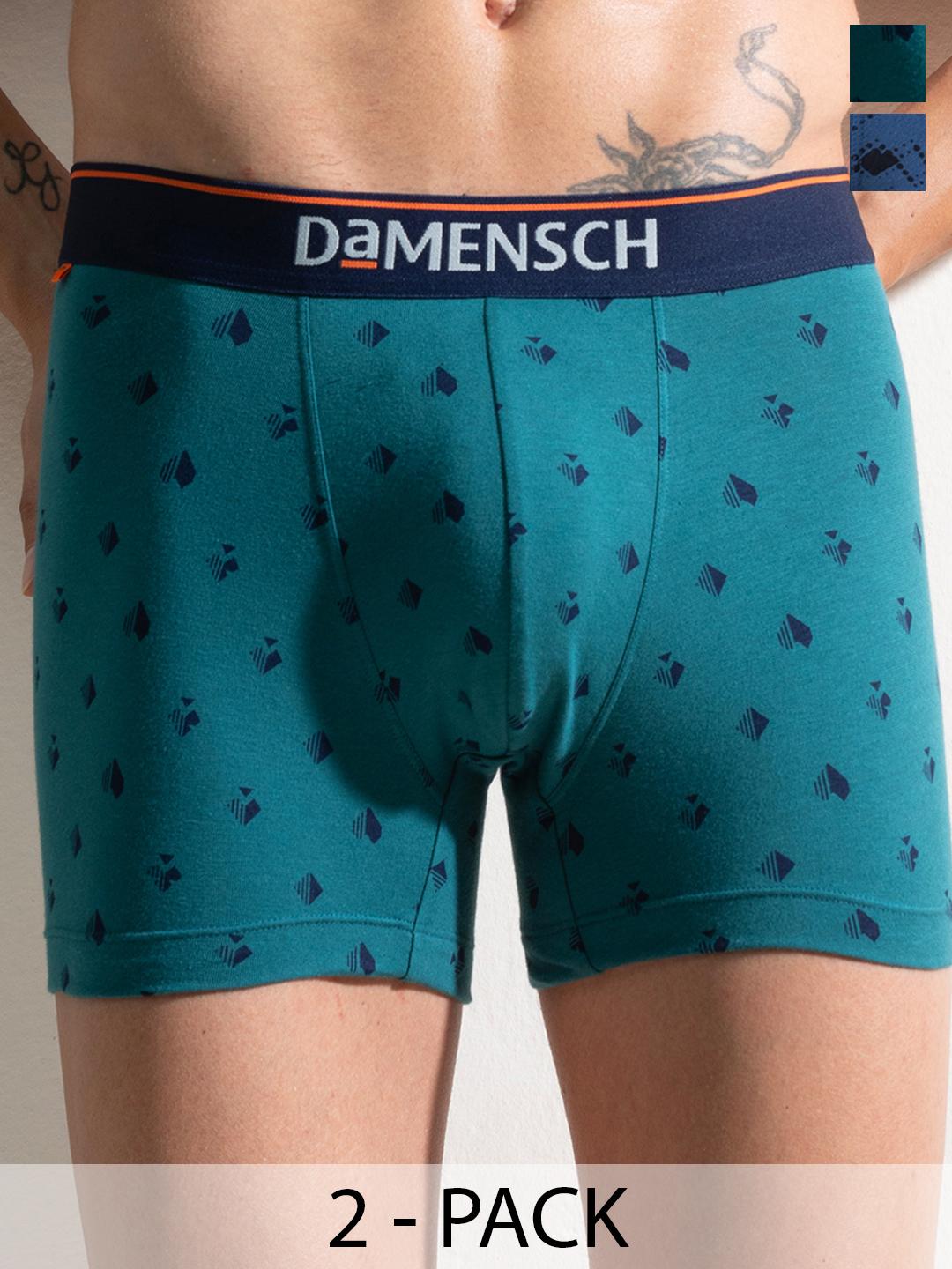 DAMENSCH Pack of 2 Men Printed Anti-Bacterial Trunks - Image 1