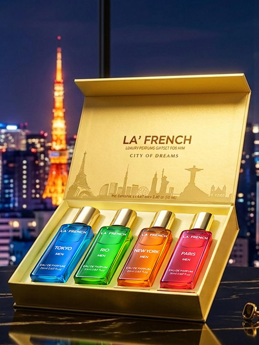 Buy La French Men Perfume Gift Set - Paris, Tokyo, New York, Rio