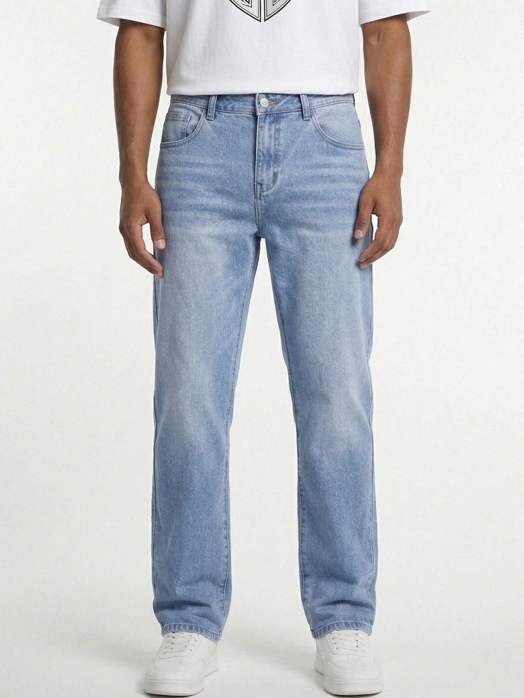 glitchez Men Relaxed Fit Mid-Rise Jeans - Image 1
